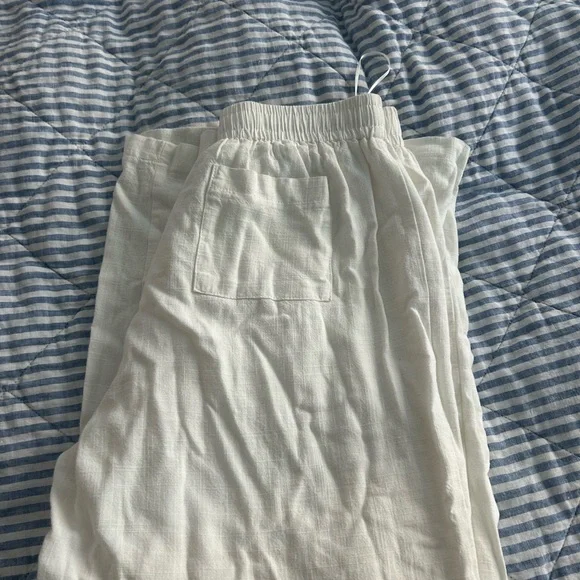 LOUIS LINEN BLEND PANTS OFF WHITE - Picture 4 of 4